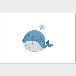 Cute Whale Posters and Art